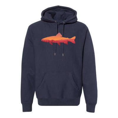 Fly Fishing , Trout Fishing Tee, Fishing Lover Premium Hoodie