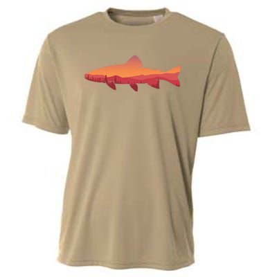 Fly Fishing , Trout Fishing Tee, Fishing Lover Cooling Performance Crew T-Shirt