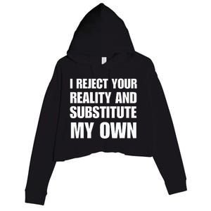 Funny Fantasy Tabletop RPG Gamer Crop Fleece Hoodie