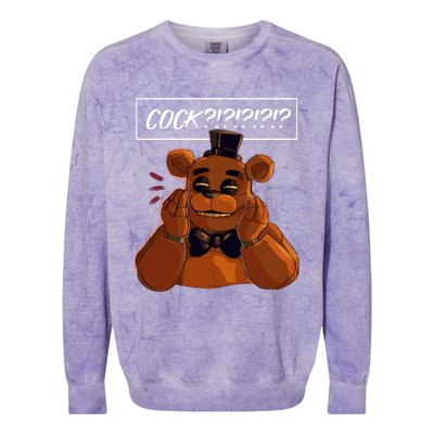 Freddy Fazbear Tfnaf Five Nights At Freddys Meme Halloween Colorblast Crewneck Sweatshirt