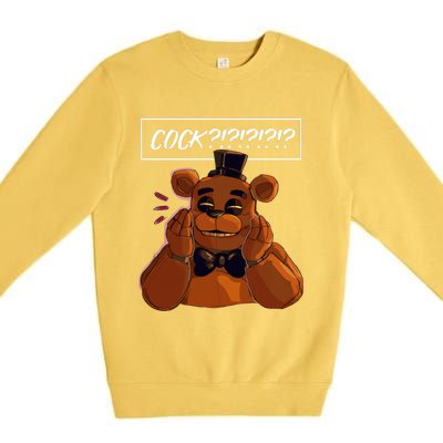 Freddy Fazbear Tfnaf Five Nights At Freddys Meme Halloween Premium Crewneck Sweatshirt