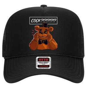 Freddy Fazbear Tfnaf Five Nights At Freddys Meme Halloween High Crown Mesh Back Trucker Hat