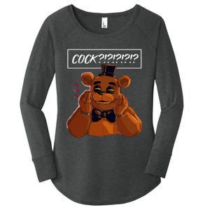 Freddy Fazbear Tfnaf Five Nights At Freddys Meme Halloween Women's Perfect Tri Tunic Long Sleeve Shirt