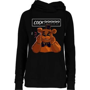 Freddy Fazbear Tfnaf Five Nights At Freddys Meme Halloween Womens Funnel Neck Pullover Hood