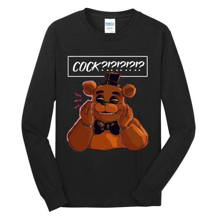 Freddy Fazbear Tfnaf Five Nights At Freddys Meme Halloween Tall Long Sleeve T-Shirt