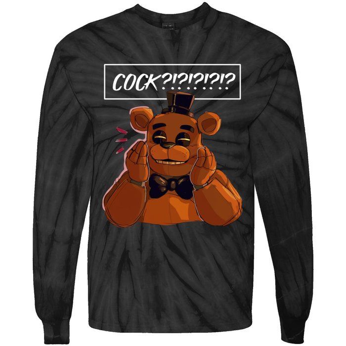 Freddy Fazbear Tfnaf Five Nights At Freddys Meme Halloween Tie-Dye Long Sleeve Shirt