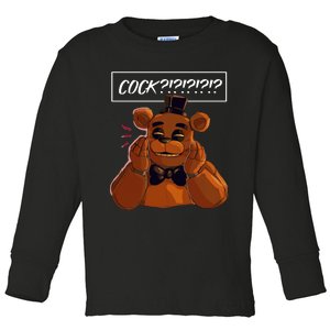 Freddy Fazbear Tfnaf Five Nights At Freddys Meme Halloween Toddler Long Sleeve Shirt