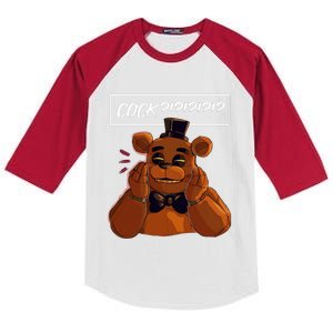 Freddy Fazbear Tfnaf Five Nights At Freddys Meme Halloween Kids Colorblock Raglan Jersey