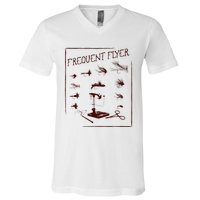 Fly Fishing Tying Funny Fisherman Christmas Fathers Day Gift Short Sleeve V-Neck T-Shirt