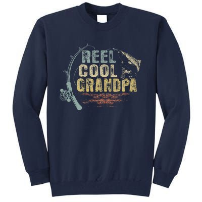 Funny Fishing Tee Vintage Reel Cool Grandpa Tall Sweatshirt