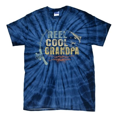 Funny Fishing Tee Vintage Reel Cool Grandpa Tie-Dye T-Shirt