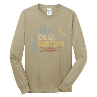 Funny Fishing Tee Vintage Reel Cool Grandpa Tall Long Sleeve T-Shirt