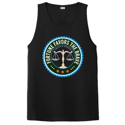 Fortune Favors The Brave Truth And Honor Freedom Design Meaningful Gift PosiCharge Competitor Tank