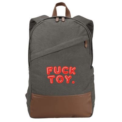 Funny Fuck Toy Vintage Retro BDSM LGBT Kinky Sex Lover Gift Cotton Canvas Backpack