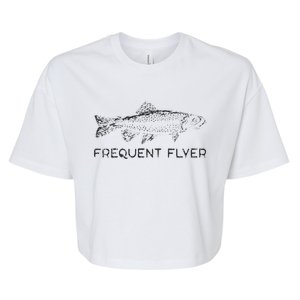 Frequent Flyer Trout Fishing Fly Fishing Bella+Canvas Jersey Crop Tee