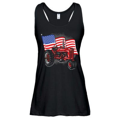 Farm Farmers Tractor Farming Truck Ladies Essential Flowy Tank