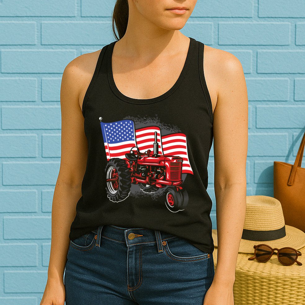 Farm Farmers Tractor Farming Truck Womens Tank Top