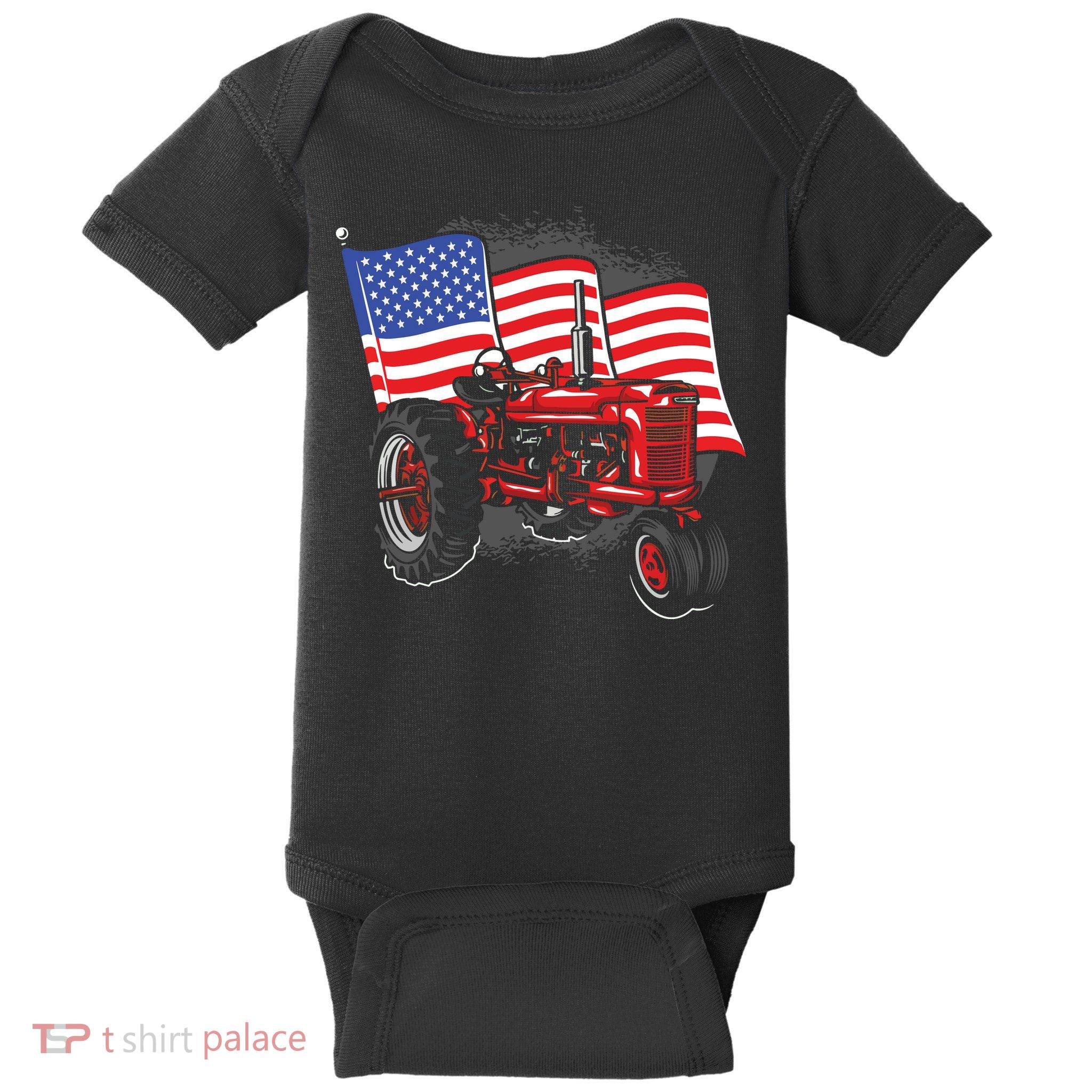Farm Farmers Tractor Farming Truck Baby Bodysuit