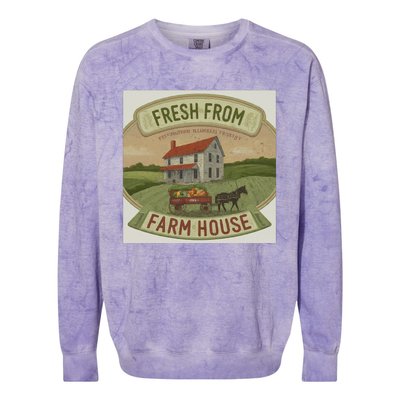 Fresh From The Farm House Colorblast Crewneck Sweatshirt