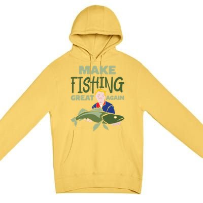 Funny Fisher Trump Tee Make Fishing Great Again Great Gift Premium Pullover Hoodie