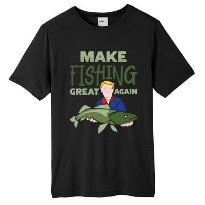 Funny Fisher Trump Tee Make Fishing Great Again Great Gift Tall Fusion ChromaSoft Performance T-Shirt