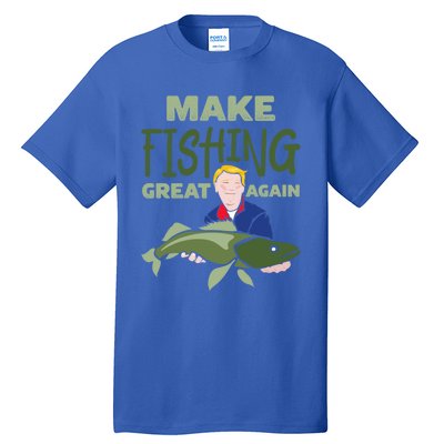 Funny Fisher Trump Tee Make Fishing Great Again Great Gift Tall T-Shirt