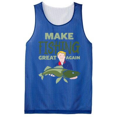 Funny Fisher Trump Tee Make Fishing Great Again Great Gift Mesh Reversible Basketball Jersey Tank