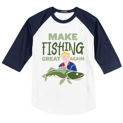 Funny Fisher Trump Tee Make Fishing Great Again Great Gift Baseball Sleeve Shirt