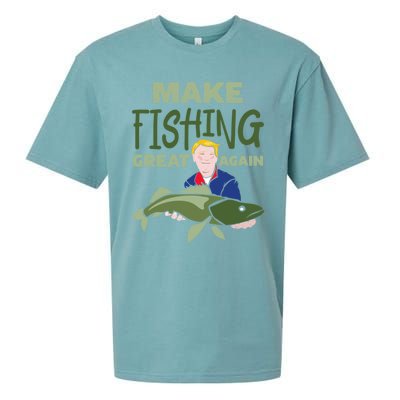 Funny Fisher Trump Tee Make Fishing Great Again Great Gift Sueded Cloud Jersey T-Shirt