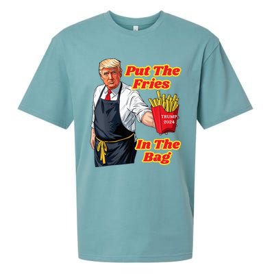 French Fries Trump Fast Food Put The Fries In The Bag 2024 Sueded Cloud Jersey T-Shirt