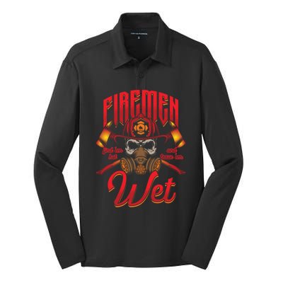 Fire Find Them Hot And Leave Them Wet Fire Departt Cool Gift Silk Touch Performance Long Sleeve Polo