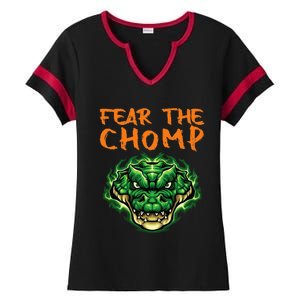 Florida Fear The Chomp Gator For Men And Women Ladies Halftime Notch Neck Tee