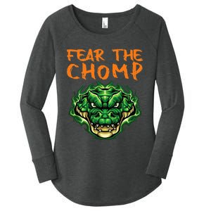 Florida Fear The Chomp Gator For Men And Women Women's Perfect Tri Tunic Long Sleeve Shirt