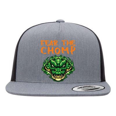 Florida Fear The Chomp Gator For Men And Women Flat Bill Trucker Hat