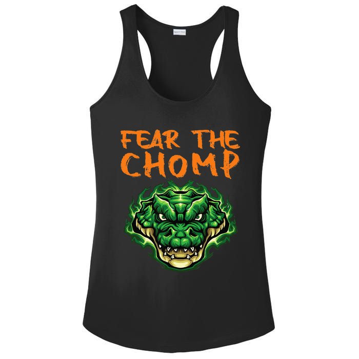 Florida Fear The Chomp Gator For Men And Women Ladies PosiCharge Competitor Racerback Tank