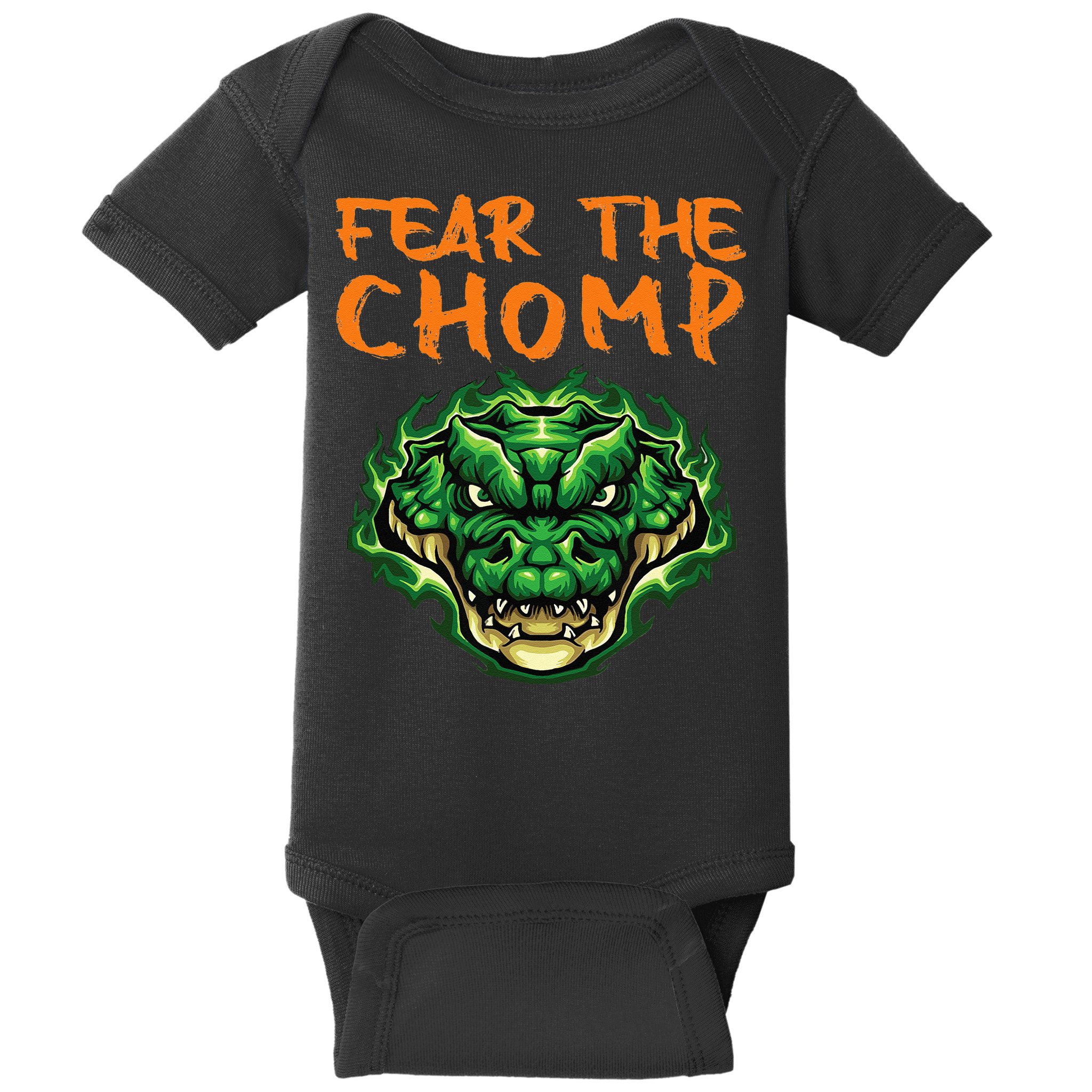 Florida Fear The Chomp Gator For Men And Women Baby Bodysuit