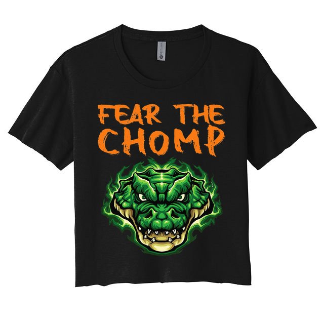Florida Fear The Chomp Gator For Men And Women Crop Top