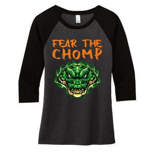 Florida Fear The Chomp Gator For Men And Women Women's Tri-Blend 3/4-Sleeve Raglan Shirt