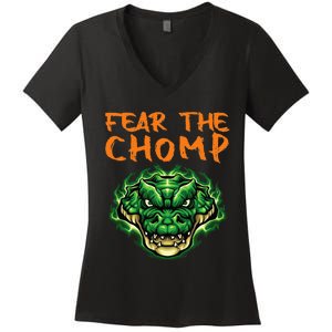 Florida Fear The Chomp Gator For Men And Women Women's V-Neck T-Shirt