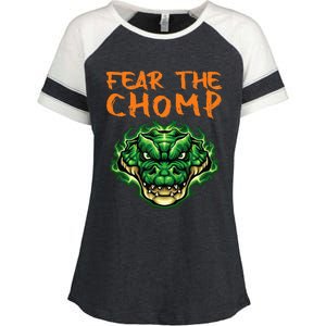 Florida Fear The Chomp Gator For Men And Women Enza Ladies Jersey Colorblock Tee