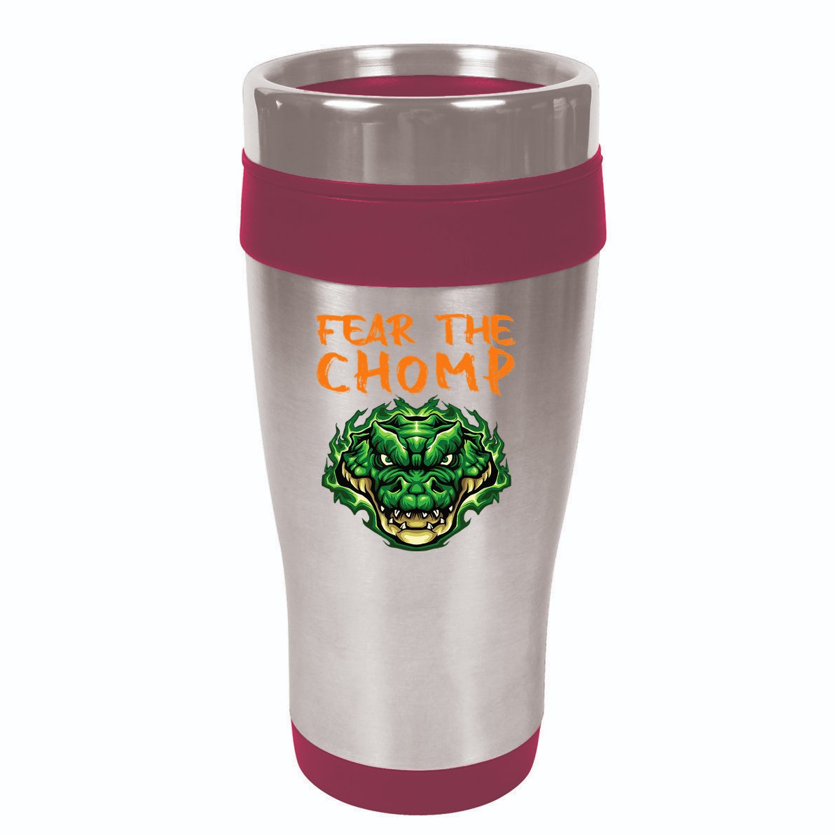 Florida Fear The Chomp Gator For Men And Women 16oz Travel Tumbler
