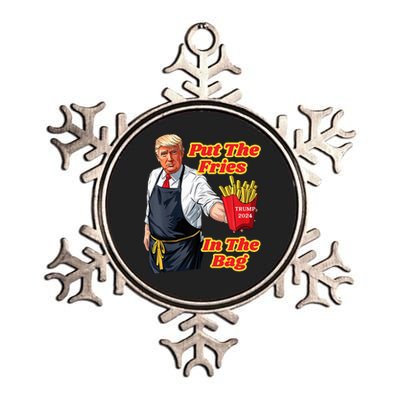 French Fries Trump Fast Food Put The Fries In The Bag 2024 Metallic Star Ornament