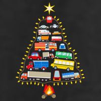 Firefighter Fire Truck Christmas Tree Xmas Tshirt 11oz C Handle Ceramic Mug