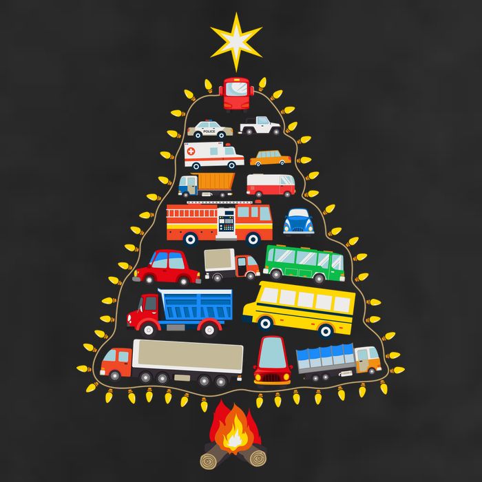 Firefighter Fire Truck Christmas Tree Xmas Tshirt 11oz C Handle Ceramic Mug