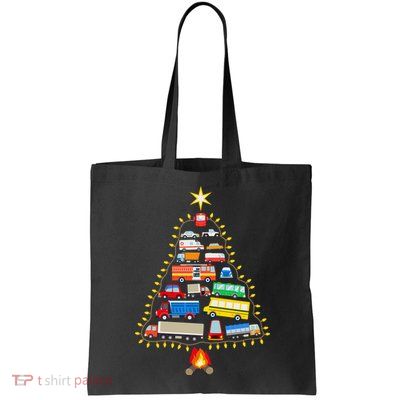 Firefighter Fire Truck Christmas Tree Xmas Tshirt Bag