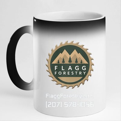 Flagg Forestry Tree Services 11oz Black Color Changing Mug