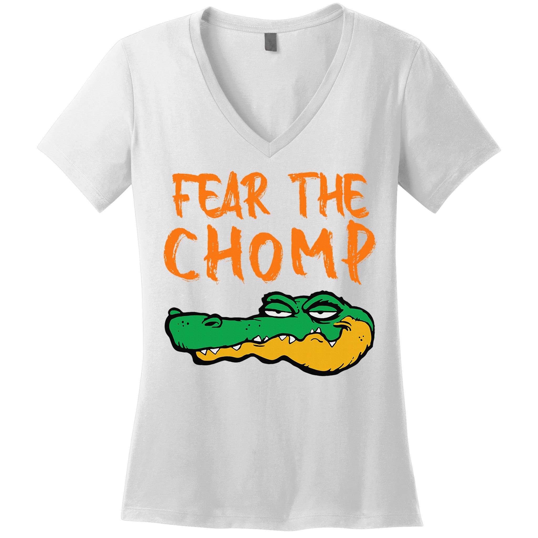 Florida Fear The Chomp Gator Women's V-Neck T-Shirt