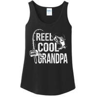 Funny Fishing Tee Vintage Reel Cool Grandpa Ladies Essential Tank