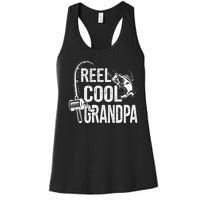 Funny Fishing Tee Vintage Reel Cool Grandpa Women's Racerback Tank