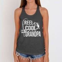 Funny Fishing Tee Vintage Reel Cool Grandpa Women's Knotted Racerback Tank